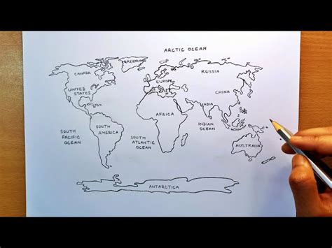 Top more than 155 simple world map drawing - seven.edu.vn