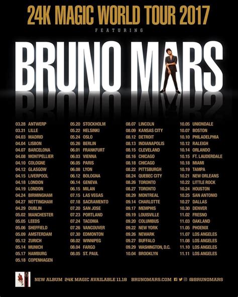 Bruno Mars Tour 2024 … - Cleo Mellie