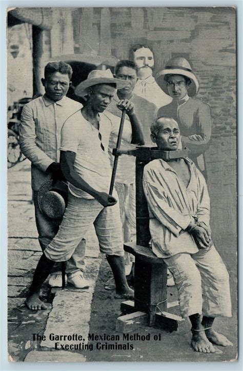 Postcard Mexico Garrotte Mexican Execution Method Death Sentence c1917 T3 | Latin & South ...