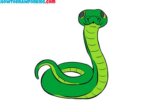 How to Draw an Easy Snake - Easy Drawing Tutorial For Kids