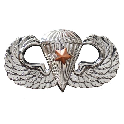 Combat Parachutists (Jump Wings) 1 Jump Basic Brite Pin-on Badge | Insignia Depot