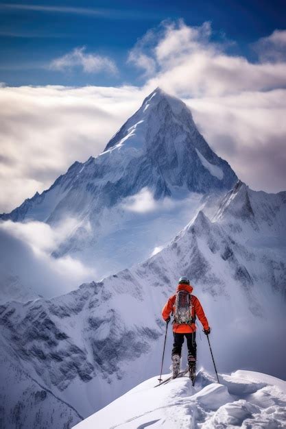 Premium AI Image | Skiing in the Alps lots of snow