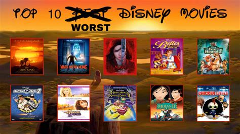 Top 10 Worst Disney Movies by GeoNonnyJenny on DeviantArt