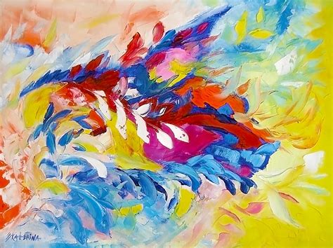 Cat Panther Painting Abstract Art Bright Colors Painting by Ekaterina Chernova - Fine Art America