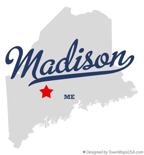 Map of Madison, ME, Maine