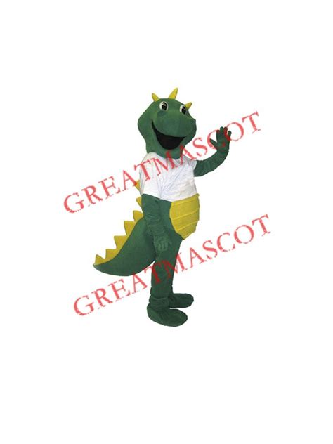 Happy Green Dragon Mascot Costume