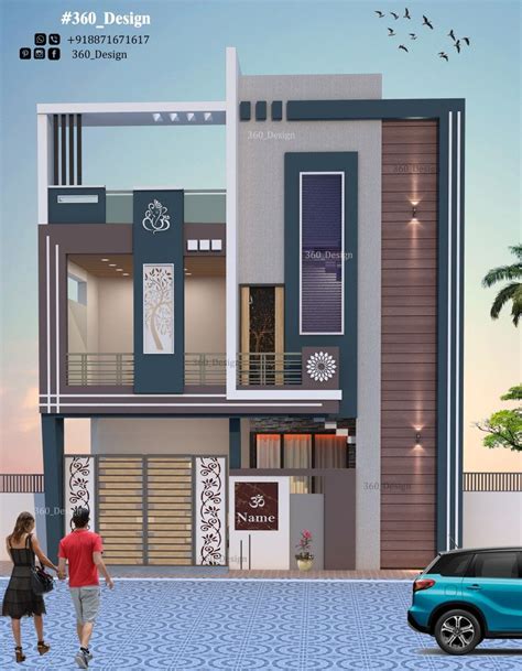 20 feet modern elevation design | Small house design, Small house front ...