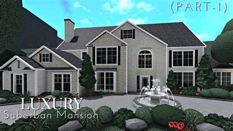 Bloxburg: Luxury Suburban Mansion (part-1)| House Build| Roblox ...