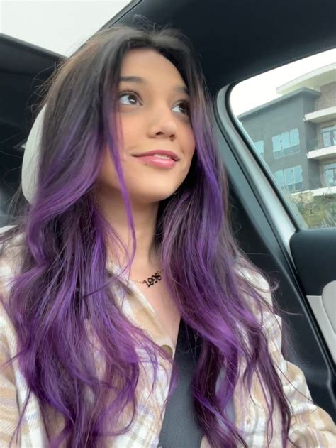 Purple Hair💜 in 2023 | Purple hair streaks, Hair color underneath ...