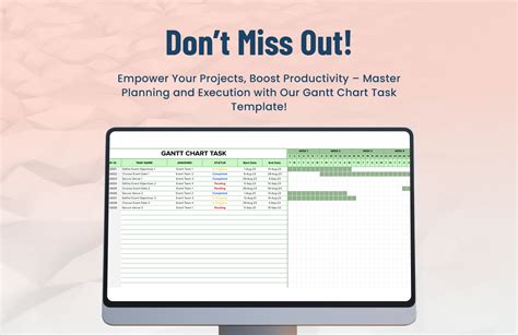 Gantt Chart Task Template in Excel, Google Sheets - Download | Template.net