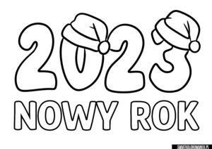 Nowy Rok 2023 kolorowanki - Darmowe kolorowanki do druku