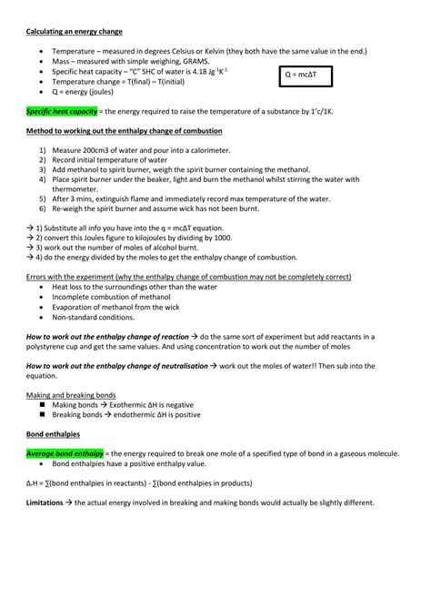 AS OCR Level Chemistry notes | Chemistry A - AS Level A Levels OCR ...