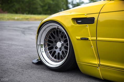 2003 BMW Phoenix Yellow Pandem Widebody E46 M3 - CCW Classic 3 Piece Wheels