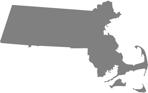 Massachusetts Map Silhouette | Free vector silhouettes