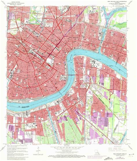 Amazon.com : YellowMaps New Orleans East LA topo map, 1:24000 Scale, 7.5 X 7.5 Minute ...