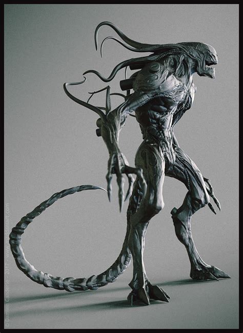 Hybrid Alien Concept by Canderle Damien Monster Art, Creepy Monster, Fantasy Monster, Monster ...