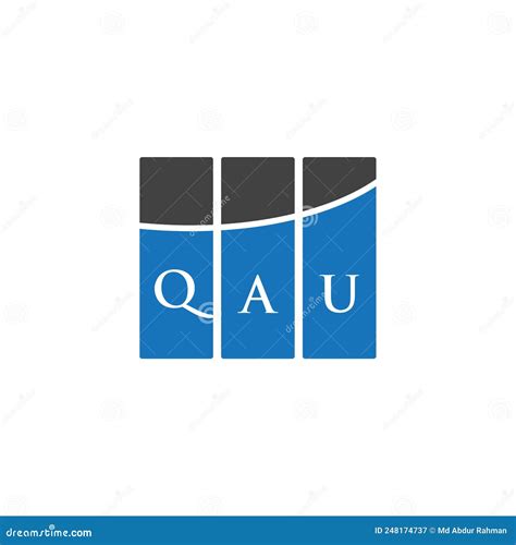 QAU Letter Logo Design on WHITE Background. QAU Creative Initials ...