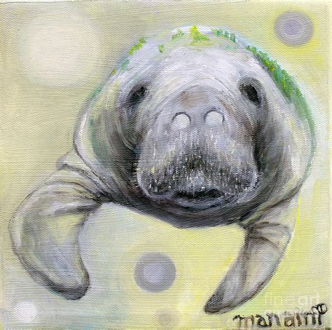 Manatee Painting by Manami Lingerfelt - Fine Art America