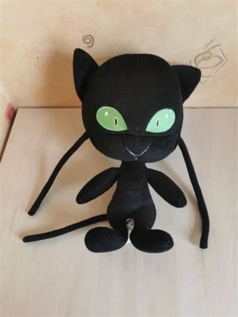 MIRACULOUS LADYBUG PLAGG Kwami Plush (Cat Noir) Playmates Teddy Black 22cm £26.34 - PicClick UK