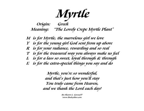 Meaning of Myrtle - LindseyBoo