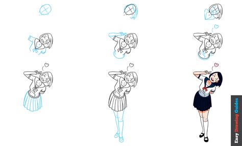 How To Draw A Simple Anime Girl Step By Step