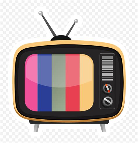 Retro Tv Playing Color Bars - Television Emoji,Tv Emojis - Free Emoji PNG Images - EmojiSky.com