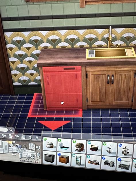 missed opportunity to make the small dishwasher functional on the end counters : r/Sims4