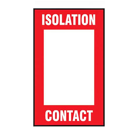 Accuform Signs MGS134 "Isolation Contact" Safety Sign w/ Blank Writing Space - 5" x 3", Magnetic ...