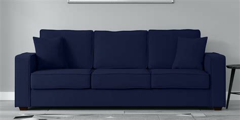 Buy Hugo 3 Seater Sofa In Navy Blue Colour By Woodsworth Online ...