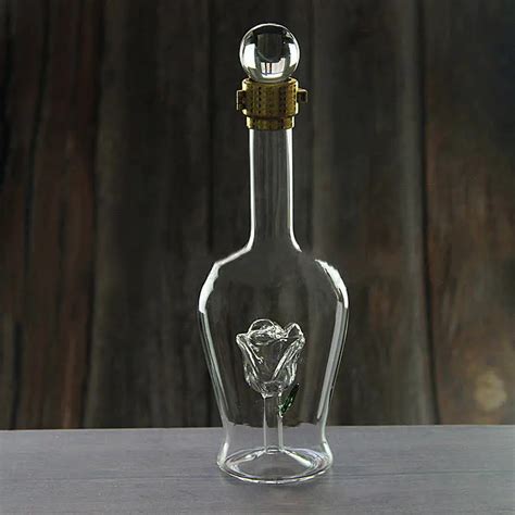 Empty 750ml Glass Wine Liquor Bottles Rose Shaped For Sale - Buy Glass Liquor Bottle,Empty ...