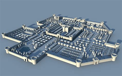 Medieval city - 3D map. by cr8g on DeviantArt