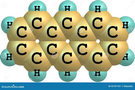 Anthracene Molecular Structure On White Background Stock Illustration - Image: 42107181