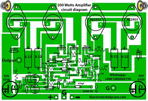 how to make 200 watts amplifier? - Electronics Help Care