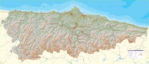 Geometr A Medio Litro Hacer Un Mu Eco De Nieve Mapa Relieve Asturias ...