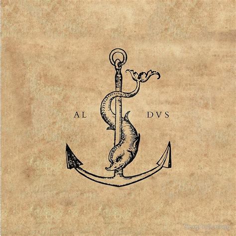 The Dolphin and Anchor symbol, used as a logo by Aldus Manutius, meaning "Hasten slowly ...