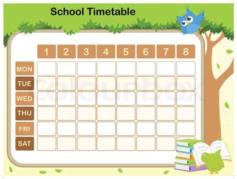 Timetable Templates For School in Excel Format