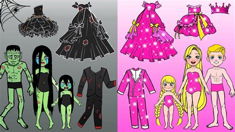 Paper Dolls Dress Up - Rich Family vs Poor Family New Castle Paper ...