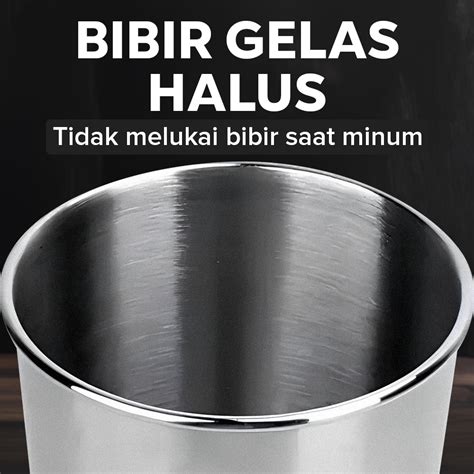 HOSPORT Gelas Tea Milk Coffee Beer Cup Stainless Steel 500ml - H13 ...