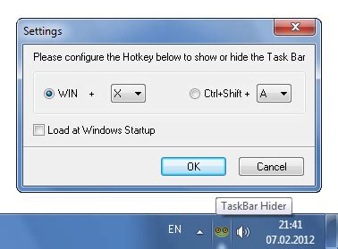 TaskBar Hider - IT Samples