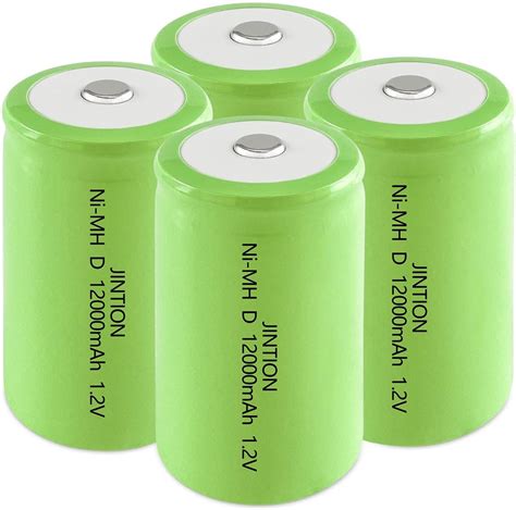 Rechargeable D Batteries 12000mAh 1.2V Ni-MH High Capacity High Rate D Size Battery Rechargeable ...