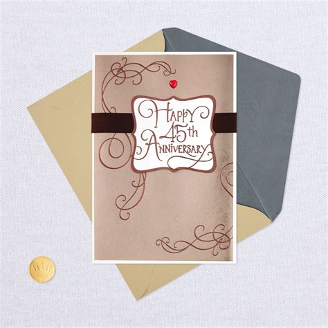 Scrollwork 45th Anniversary Card - Greeting Cards - Hallmark