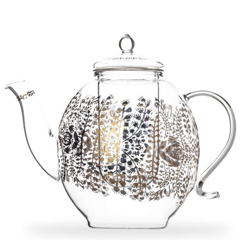 Blooming Flowers Glass Teapot Teapots | T2