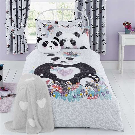 Panda Reversible Duvet Cover and Pillowcase Set | Bed linens luxury ...