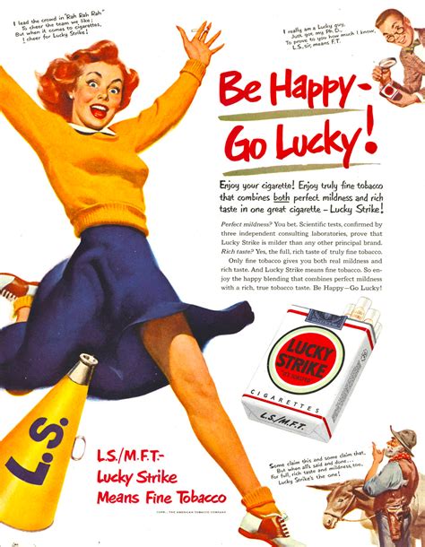 "Be Happy, Go Lucky!" – The Appeal of Vintage Lucky Strike Tobacco Ads ...