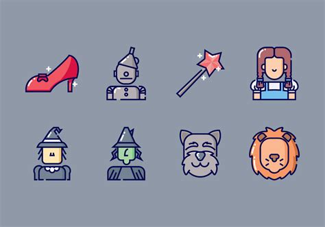 The Wizard of Oz Icon Set 155894 Vector Art at Vecteezy