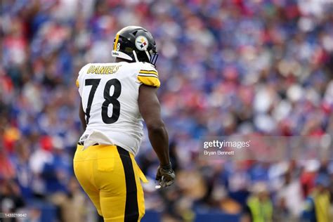 James Daniels of the Pittsburgh Steelers runs on the field during the ...