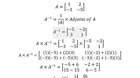 Multiplicative Inverse of the Matrix [1 2, -3 -5 ] - YouTube