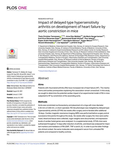 (PDF) Impact of delayed type hypersensitivity arthritis on development ...