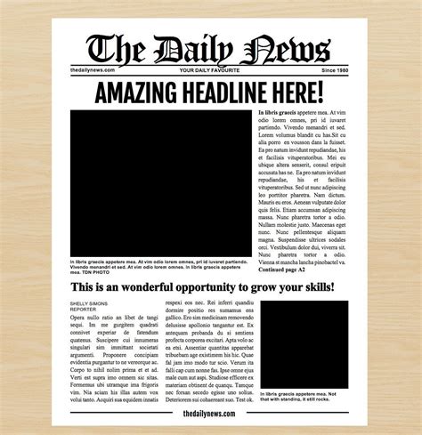 Editable Newspaper Ad Template