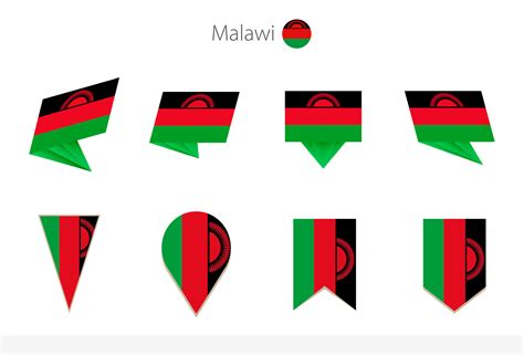 Malawi national flag collection, eight versions of Malawi vector flags ...